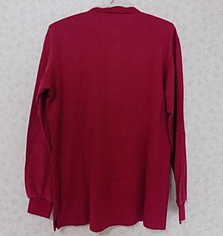 32070　ミズノ　メンズ　長袖ポロシャツ　赤　サイズＭ