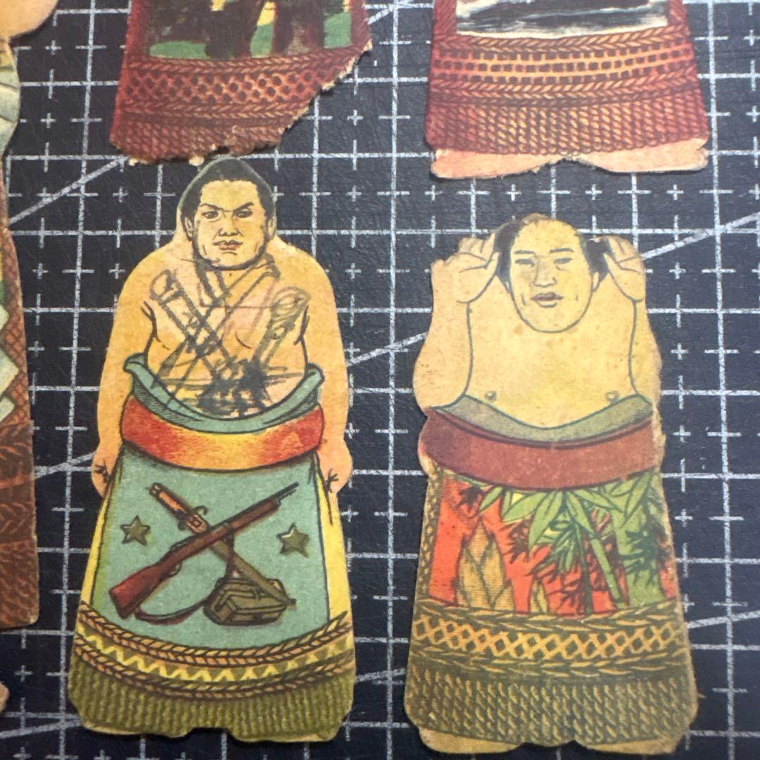 大相撲力 相撲人形 レア めんこ 面子 5枚セット