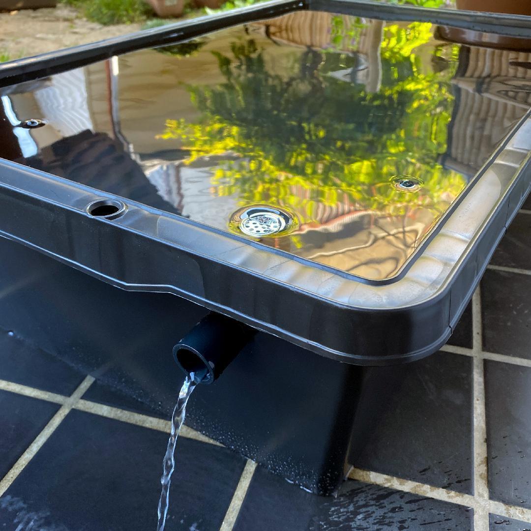 メダカ飼育ケース 60㍑トロ舟x4個 オーバーフロー 金魚飼育容器 ビオトープ