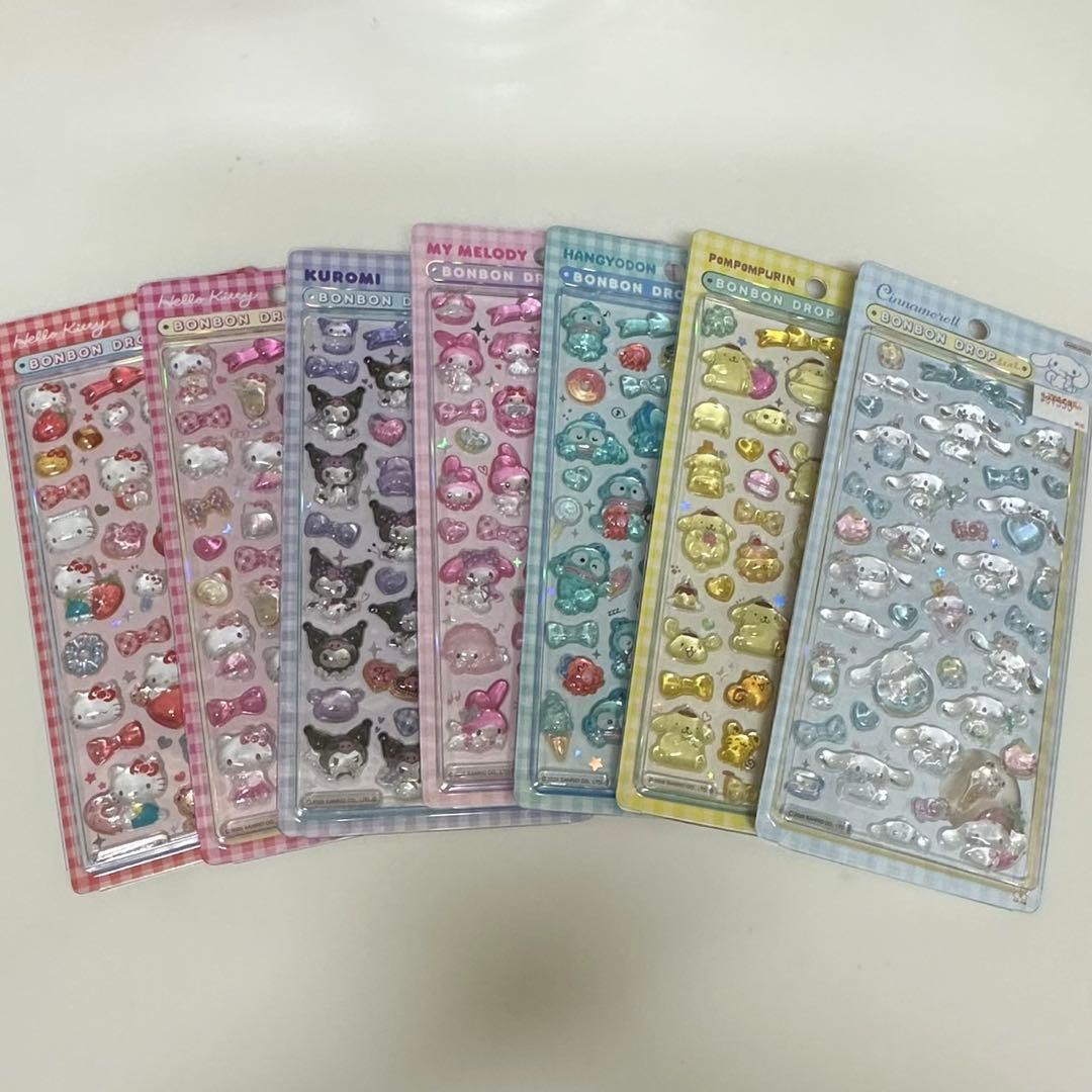 ボンボンドロップシール　サンリオ　7種セット