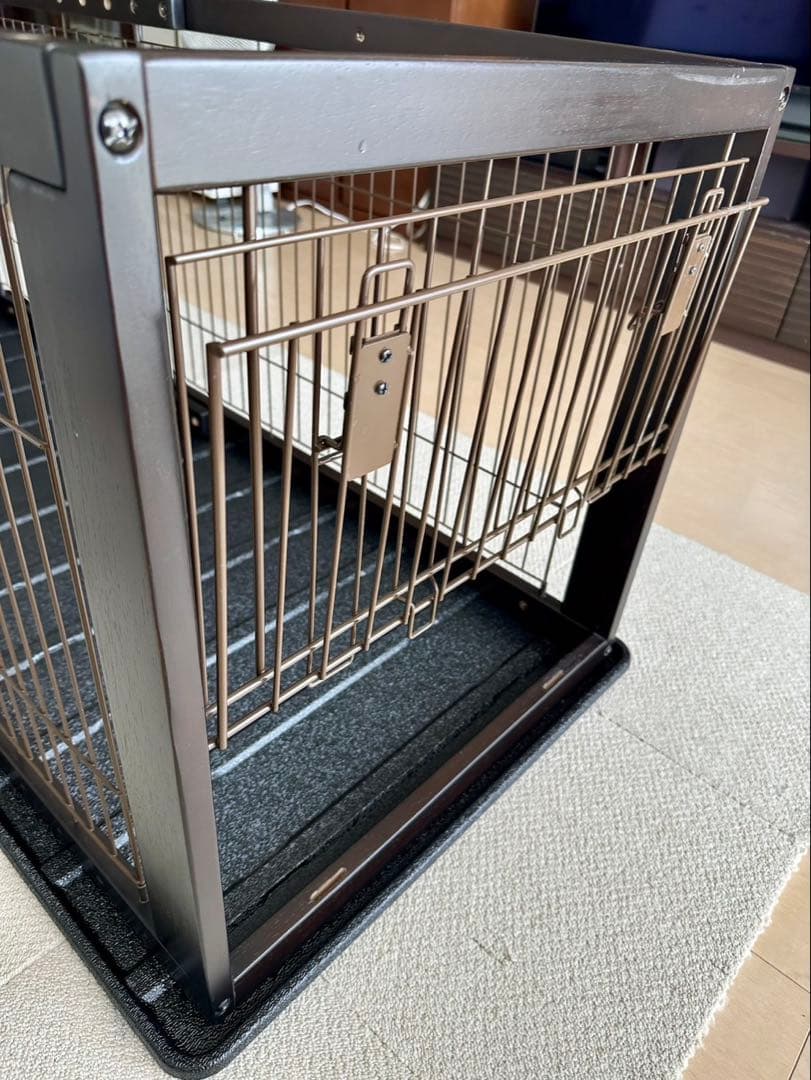 リッチェル木製スライドペットサークル　レギュラー　ダークブラウン