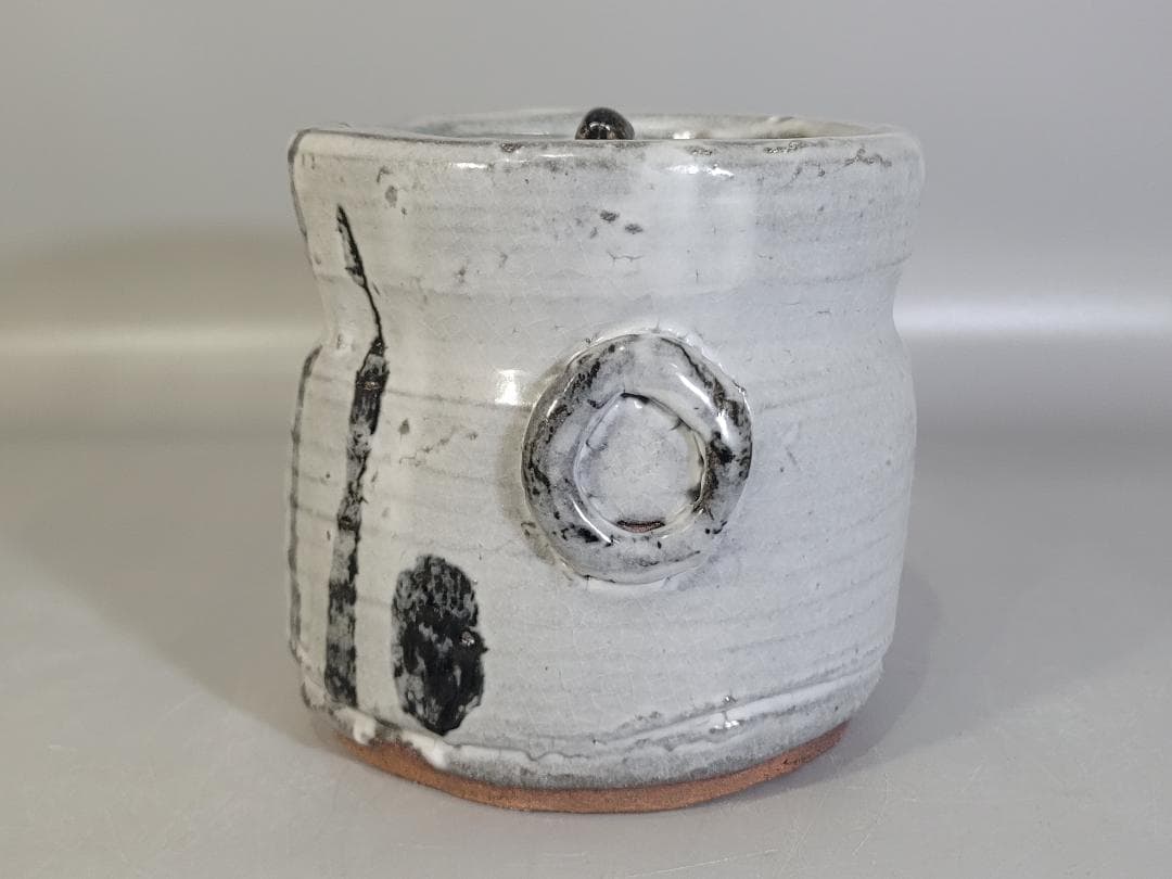 絵瀬戸 十葦文 水指 魯山人先生作 書付 美品