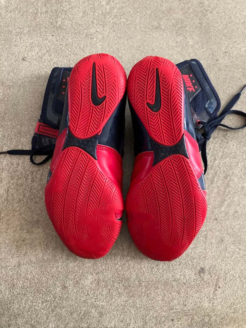 NIKE ハイパーKO ボクシングシューズ ネイビー/レッド 25㎝