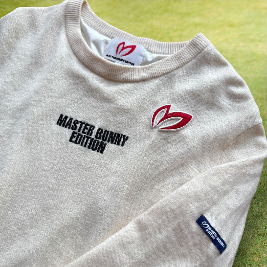 カシミヤ素材　蓄熱　防寒裏地　マスターバニー　ニット　オフホワイト　S〜M相当