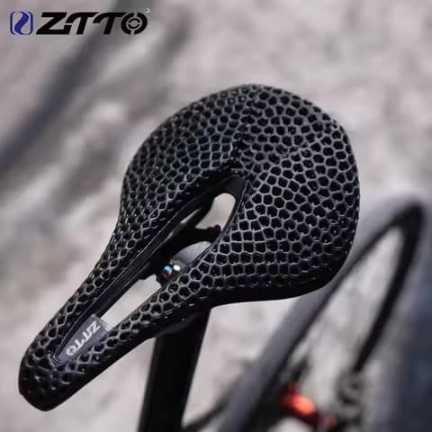 ZTTO 3Dプリント 自転車サドル ハニカム構造 軽量 チタンレール