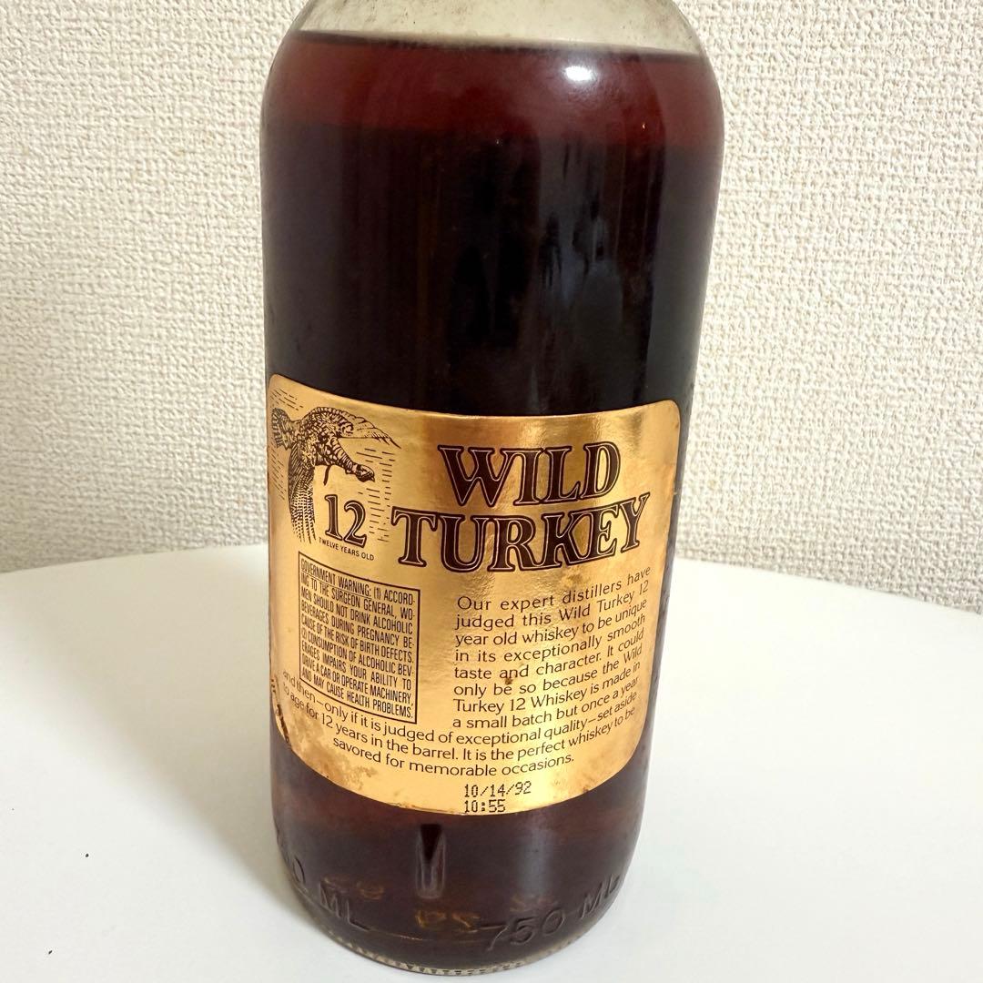 ワイルドターキー 12年 飛翔 ゴールドラベル 750ml 未開封 金筒付き