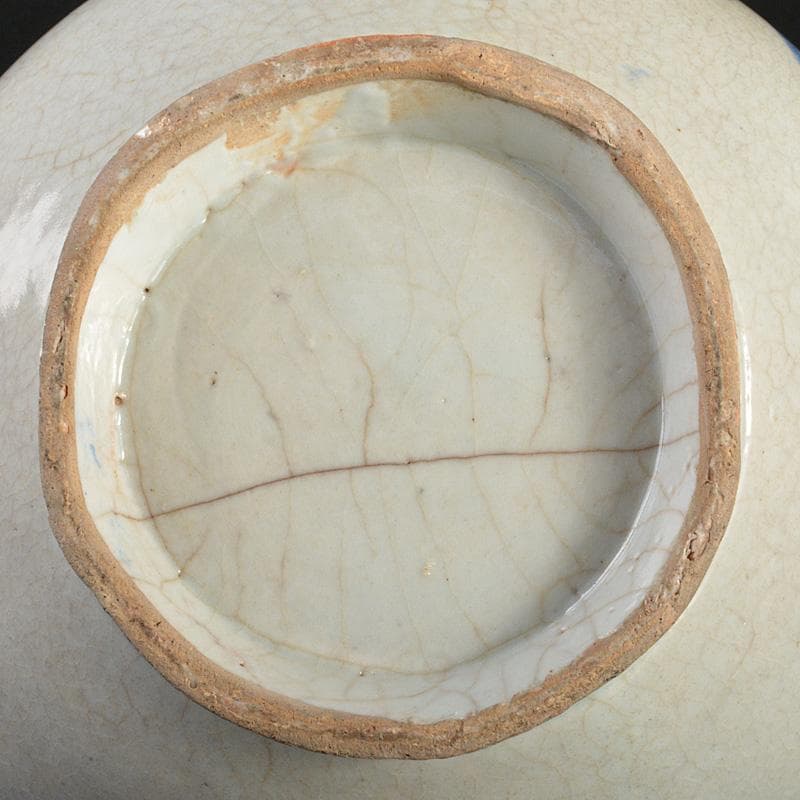 李朝　染付　花卉文　壷　花瓶　C　6288