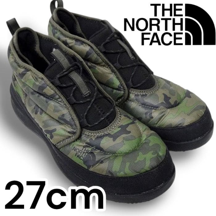 ノースフェイス 迷彩柄 ヌプシ チャッカブーツ スノーブーツ 定価1.4万 27