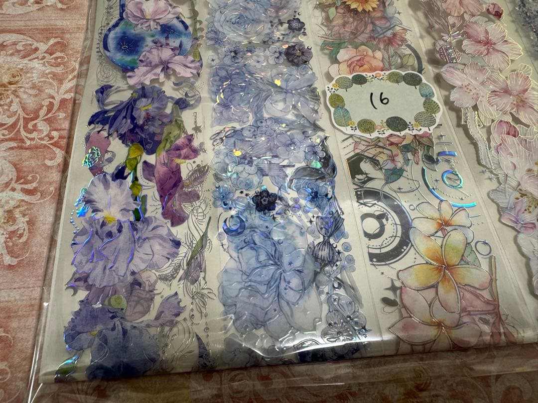 海外 PETテープ マスキングテープ 切り売りセット16