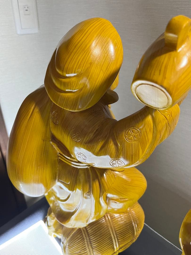 大黒天　恵比寿 二柱 二天像 仏像　置物 七福 神風水開運金運招財骨董