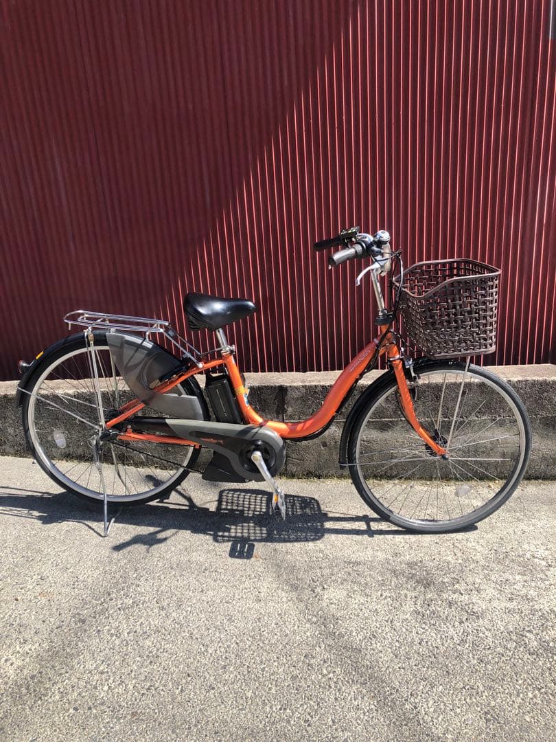 【京都】電動アシスト自転車　ヤマハ　26インチ　オレンジ色