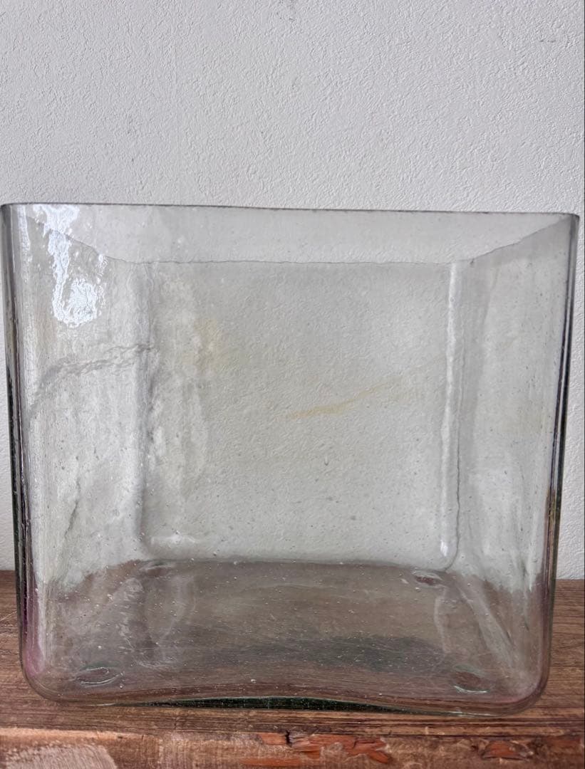 水槽　ガラス　気泡ガラス　昭和初期　ガラス　花器　テラリウム