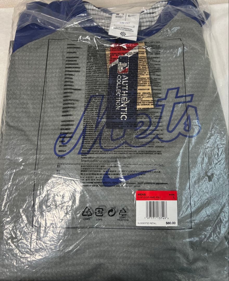 ニューヨークメッツ選手着用モデル NIKE DRI-FIT 長袖シャツ サイズL