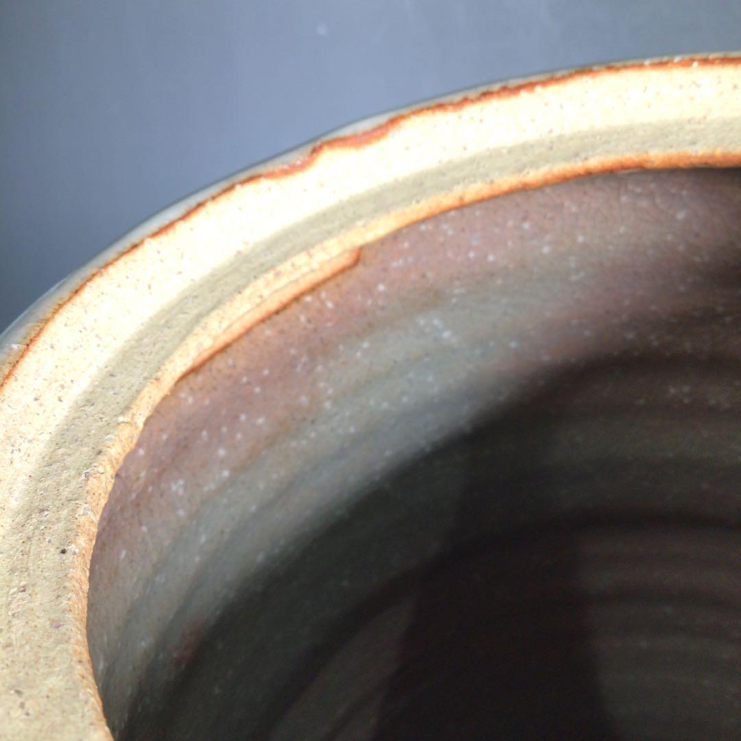 Ｎ９９５　水指　『萩焼』『天龍窯　服部要萩造』『一重口水指』　共箱　茶道具