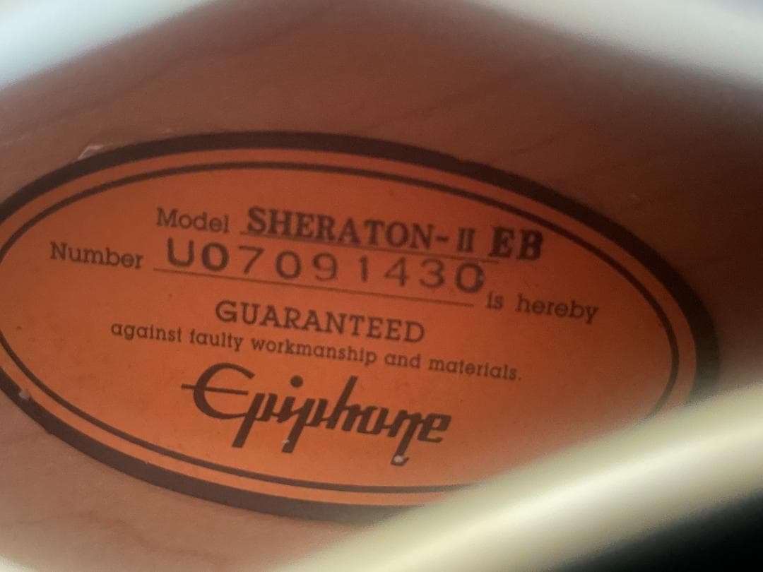 シゲ　Epiphone Sheraton II EB ソフトケース付属