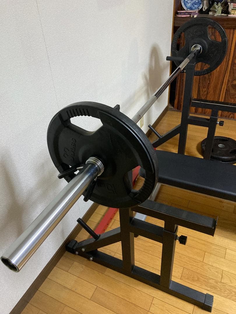 BODYMAKER バーベルセット　MAX195kg ベンチ・スタンド付き