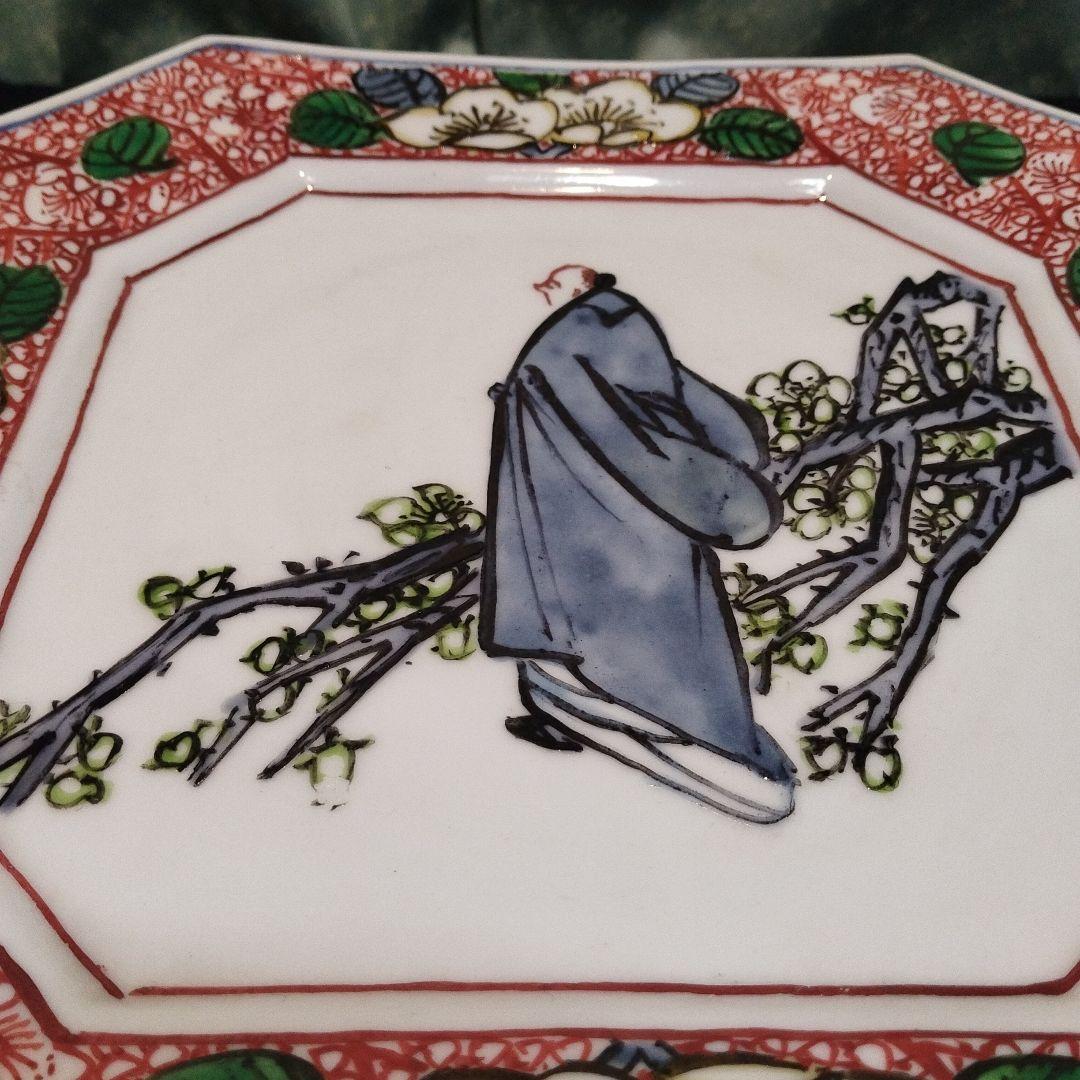 古い昔の　　九谷焼　　絵皿