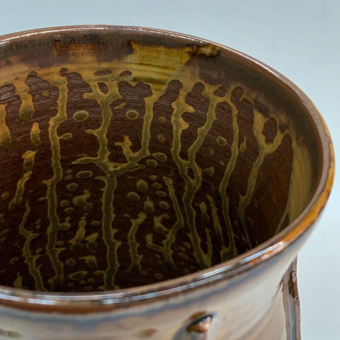 【細水指　高取焼　梔子（クチナシ）形】永原彰一　共箱