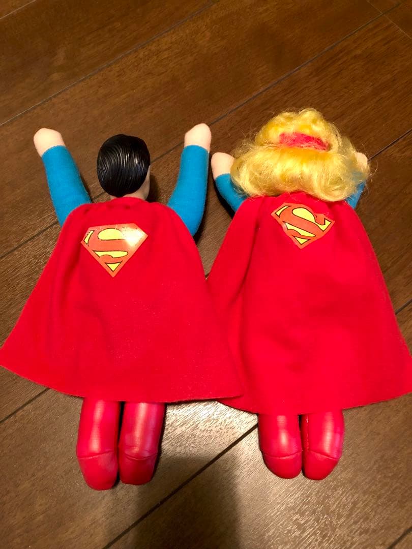 【レア】スーパーマン&スーパーガール 布製フィギュア人形2体セット
