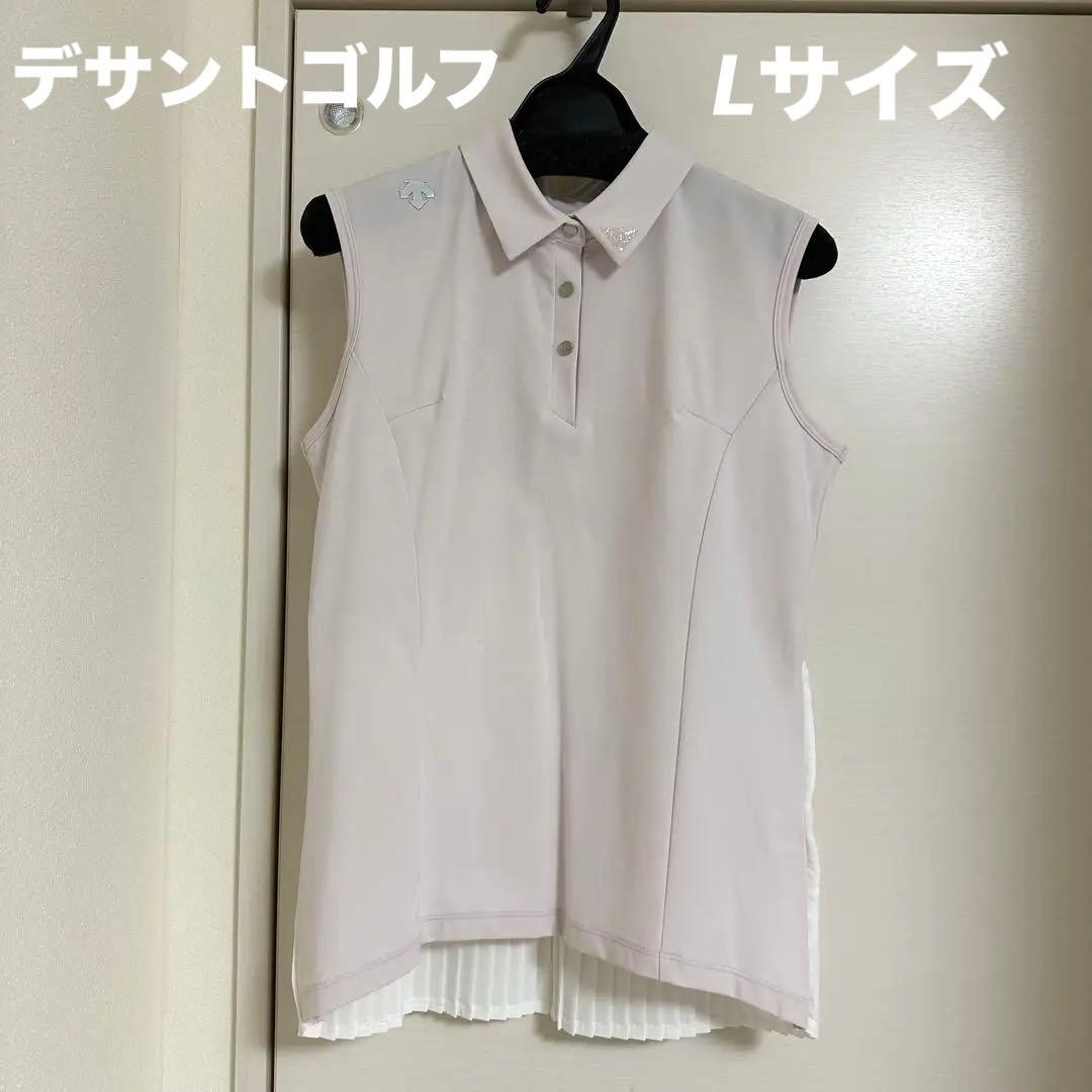 デサントゴルフ ノースリーブ シャツ プリーツ レディースLサイズ　未使用