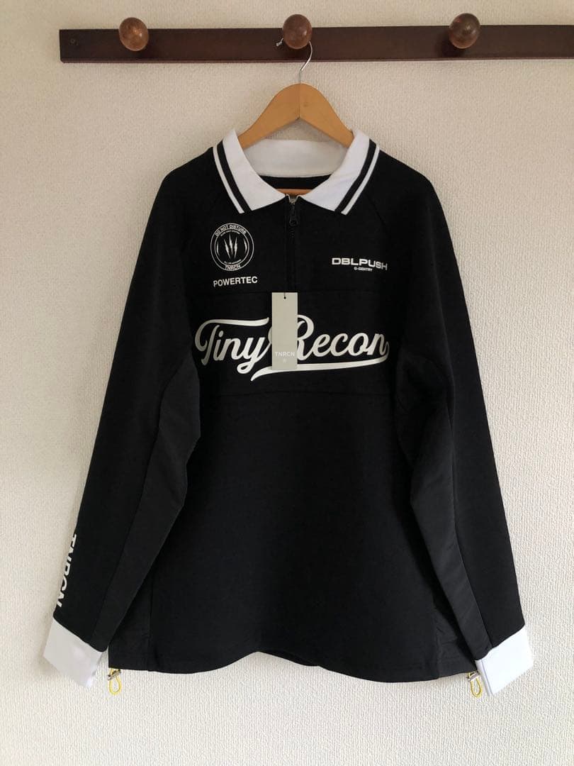 TNRCN HALF ZIP POLO BLACK RUFFLOG サイズL