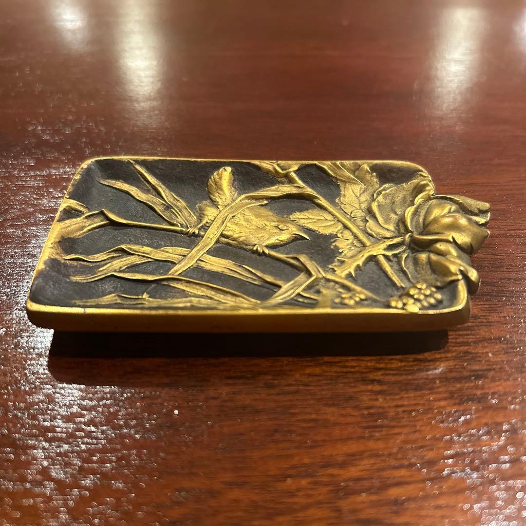 アール・ヌーヴォー　アンティーク ブロンズプレート