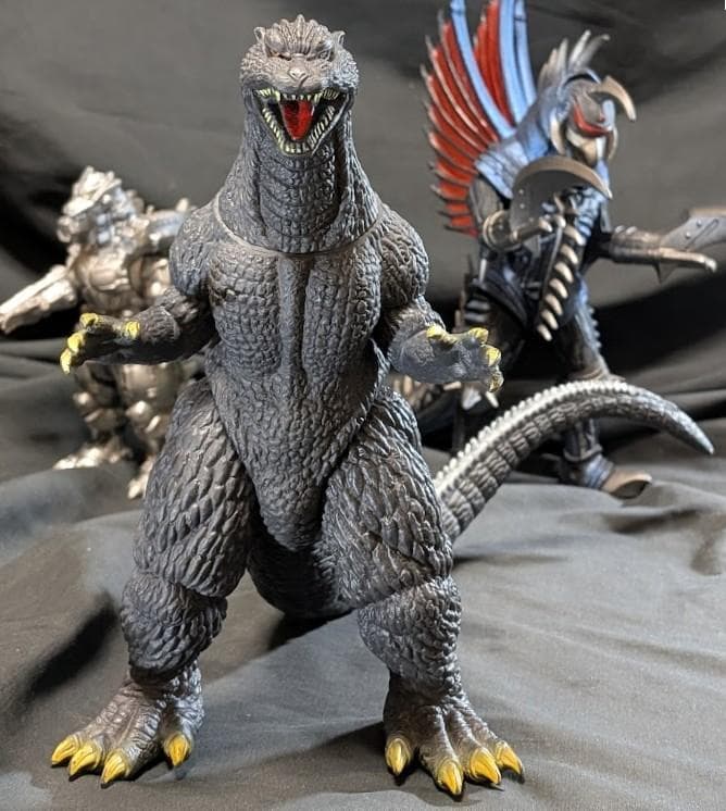 ＦＷゴジラ＆ガイガン（公開年発売版）＋機龍（現行サイズ）バンダイソフビ