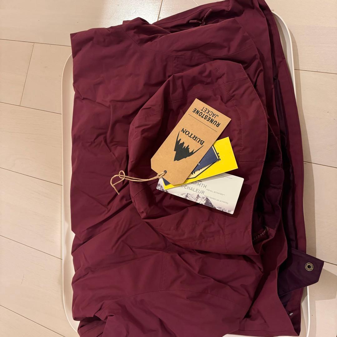 BURTON フード付き スノーボードウェア ワインレッドS