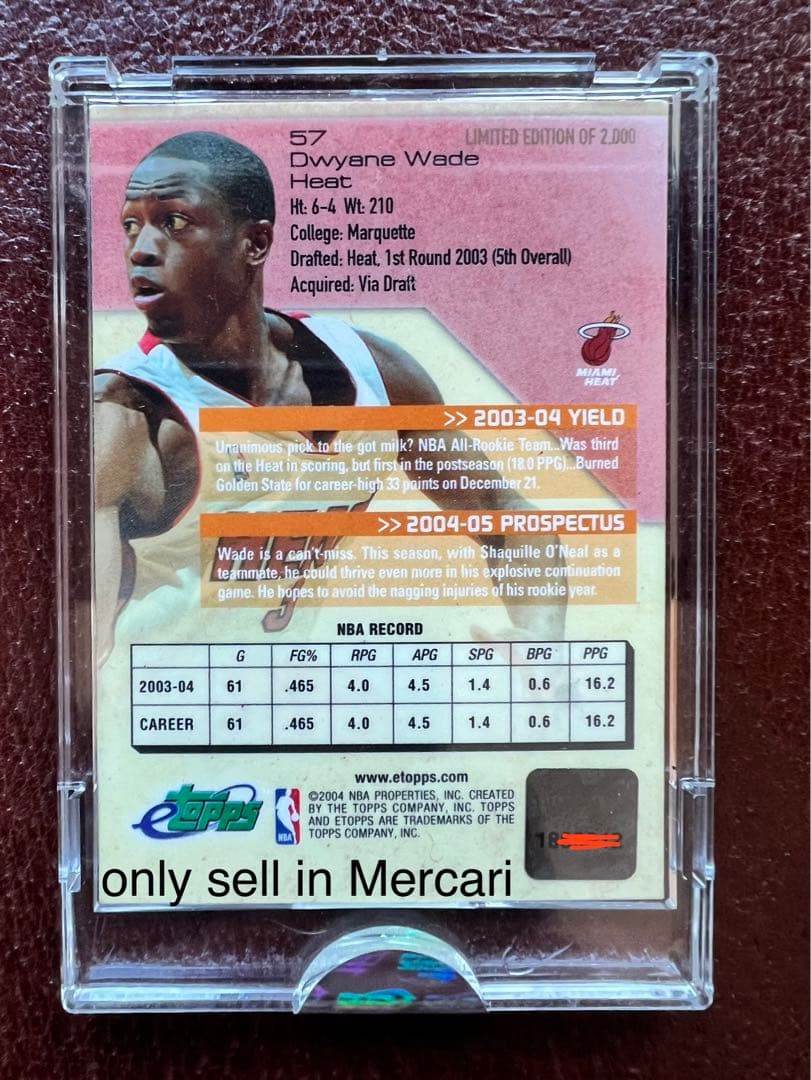 その他 Dwayne Wade eTopps 2004 AUTO #33 Limited