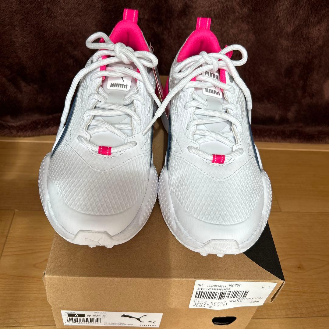 PUMA ゴルフシューズ ホワイト/ピンク/ネイビー