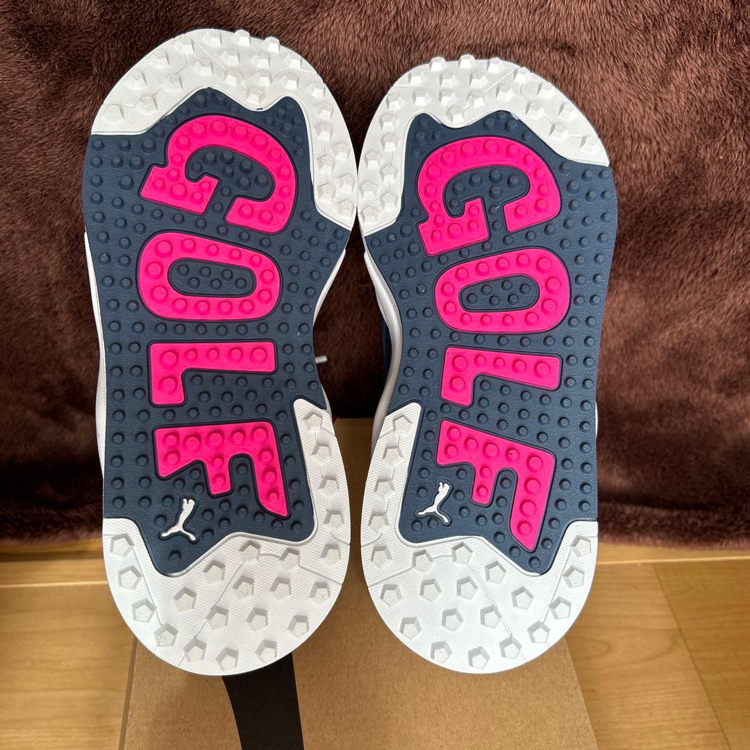 PUMA ゴルフシューズ ホワイト/ピンク/ネイビー