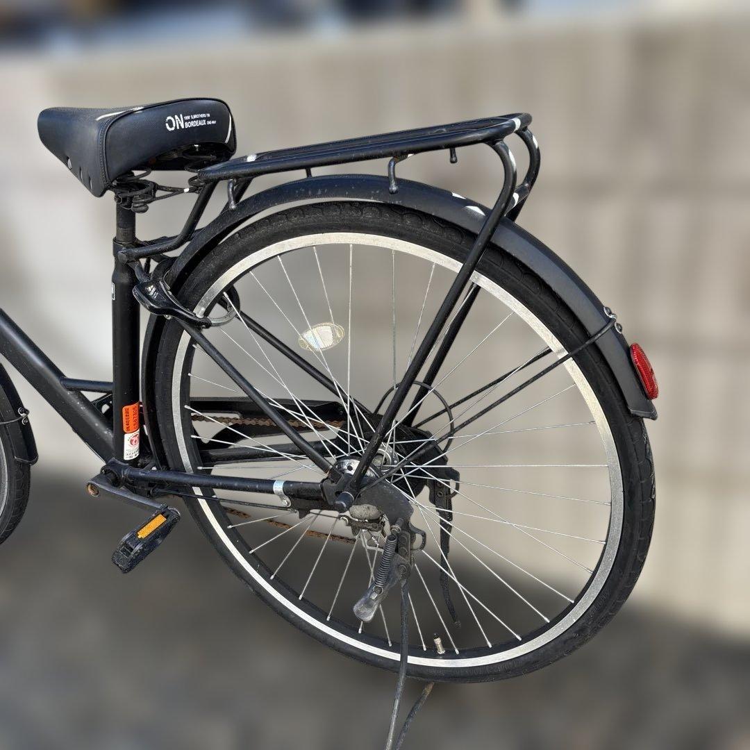 ブラック 自転車 前面バスケット付き
