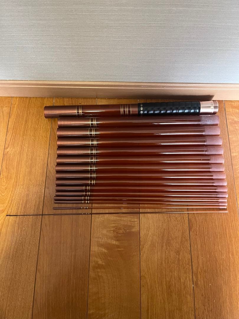 中古 daiwa 渓流竿 琥珀 中硬調子 51 ダイワ 16本継 ケース付き