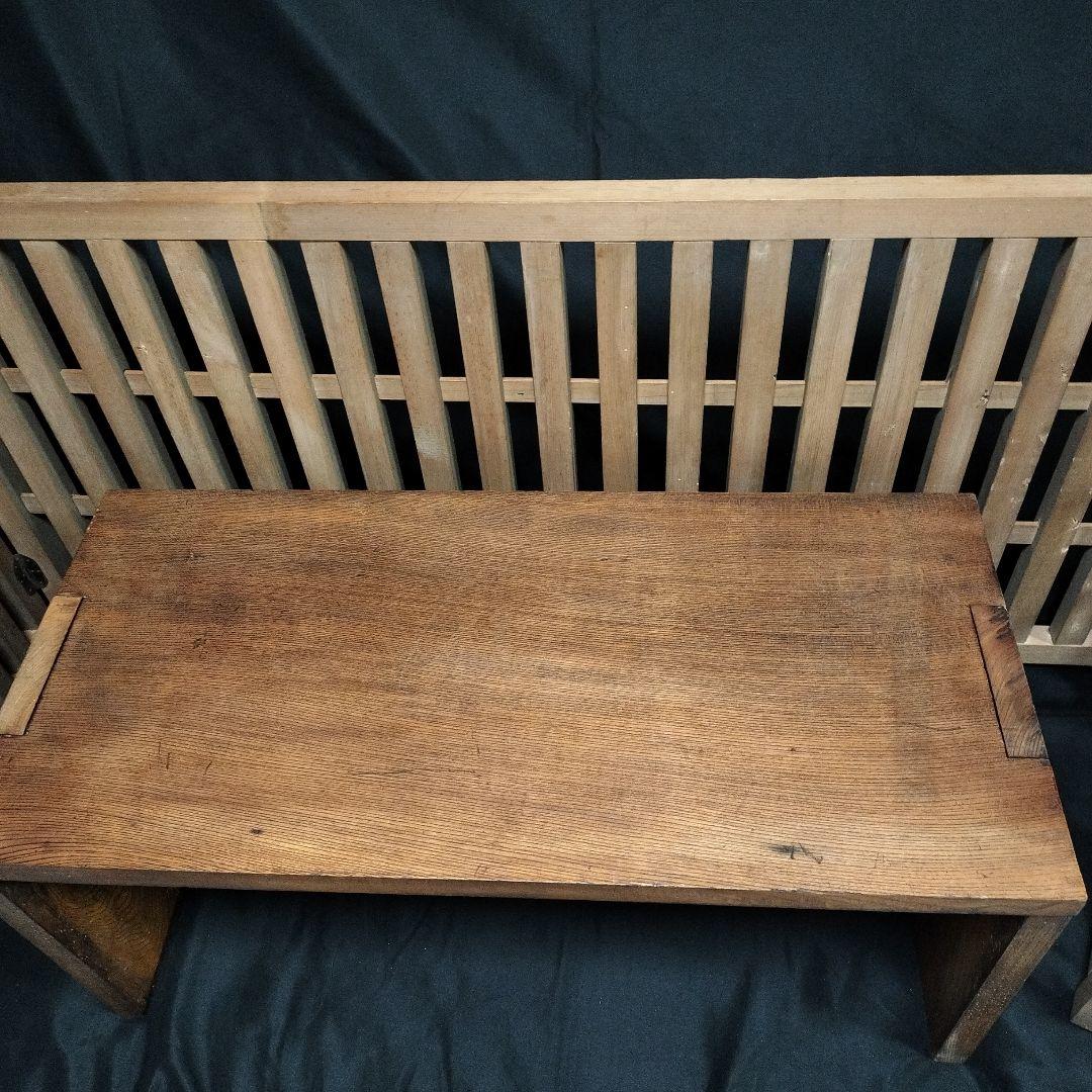 結界 欅 無垢材 折りたたみ机 古道具 骨董