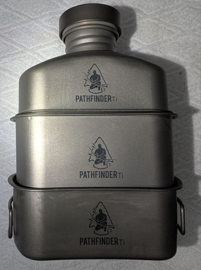 【ほぼ美品】PATHFINDER チタン製アウトドア容器4点セット