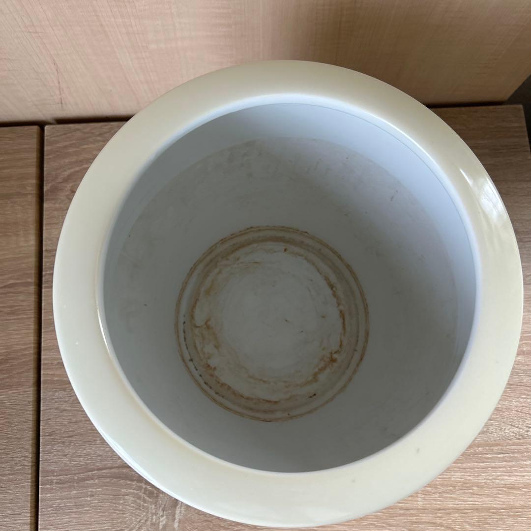 オールド ノリタケ　黄地菊花散らし火鉢　月桂樹 日陶印