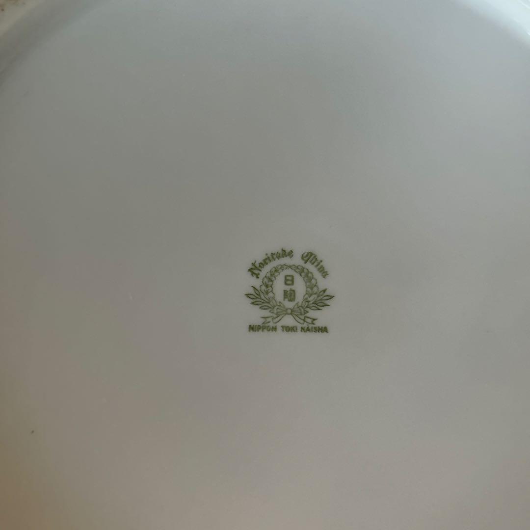 オールド ノリタケ　黄地菊花散らし火鉢　月桂樹 日陶印