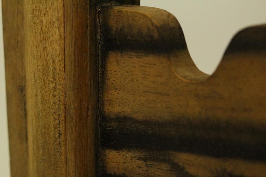 武具 日本刀 刀掛 黒柿 時代物(ZE651)