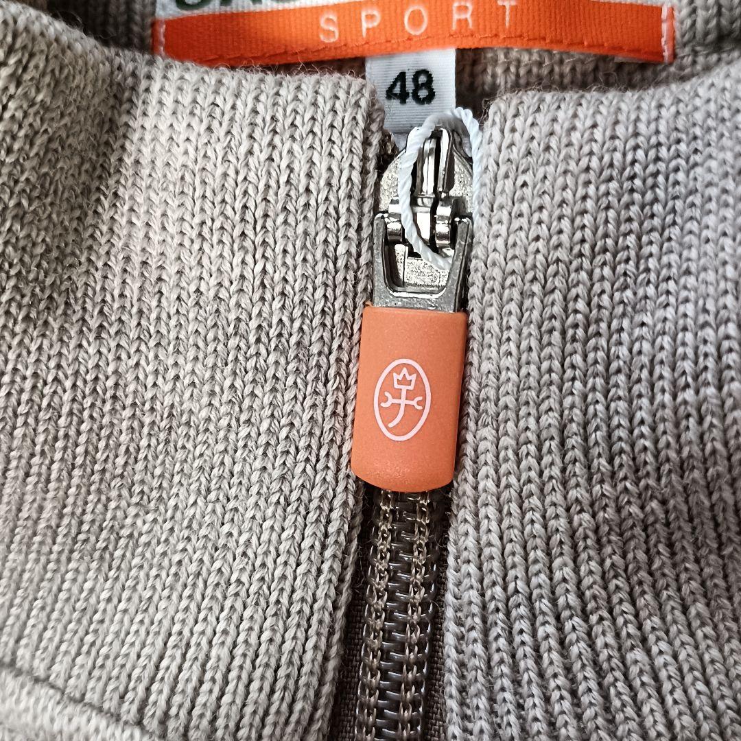 新品 カステルバジャック ハーフジップ セーター L 星柄 ベージュ ゴルフ