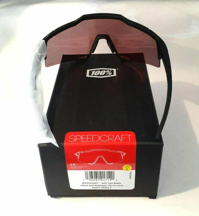 最新版 100% SPEEDCRAFT ブラック ワンハンドレッド サングラス