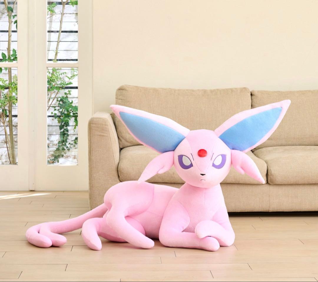 新品　ポケモンセンター　ぬいぐるみ　等身大エーフィ　寝そべり