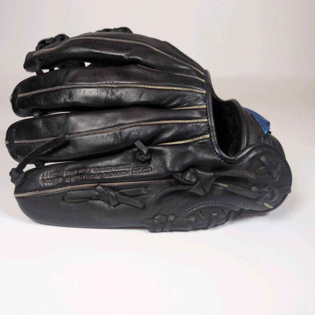 【美品】MIZUNO ミズノ WILLDRIVE 軟式グローブ 内野手用 黒×青