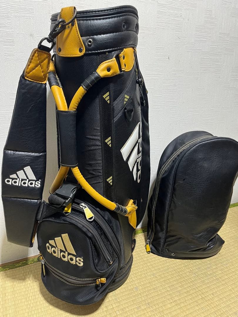 稀少品！adidas アディダス キャディーバック 9.5型　フードカバー付属