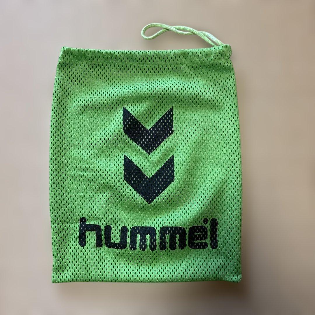 hummel 厚手メッシュビブス蛍光グリーン 2-11 ジュニア用