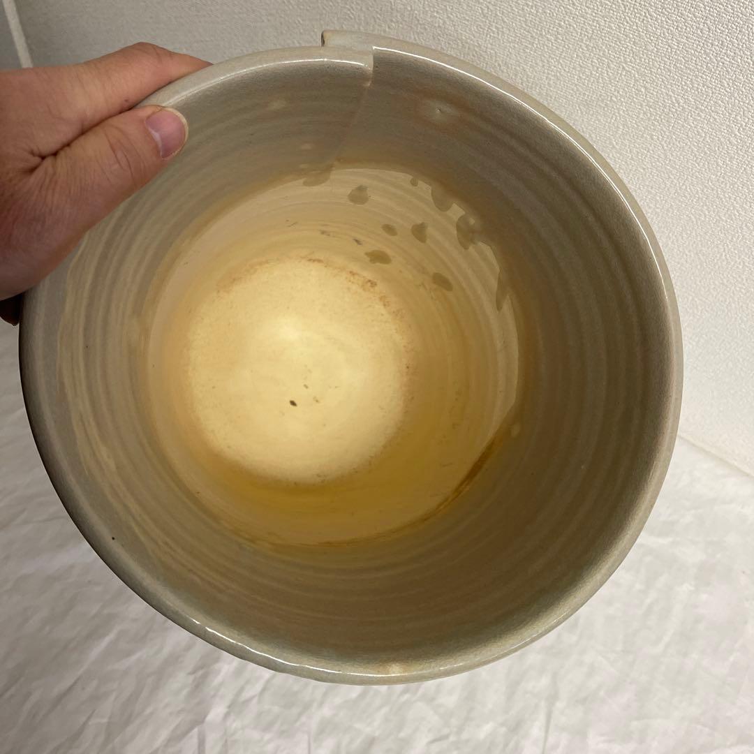 萩焼　玉祖窯　植木華城絵付　手焙り　壱對　長期保管品