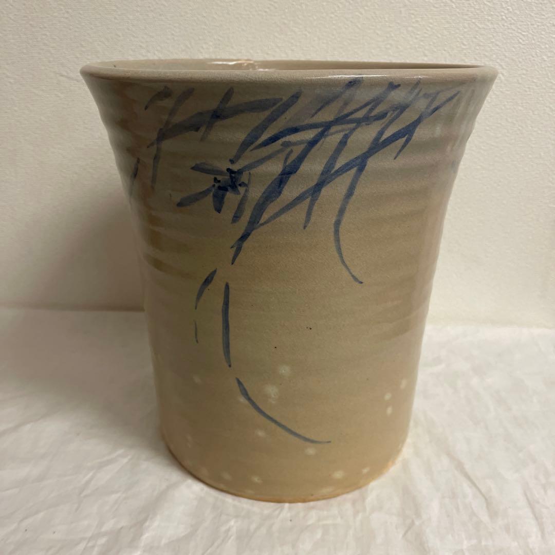 萩焼　玉祖窯　植木華城絵付　手焙り　壱對　長期保管品