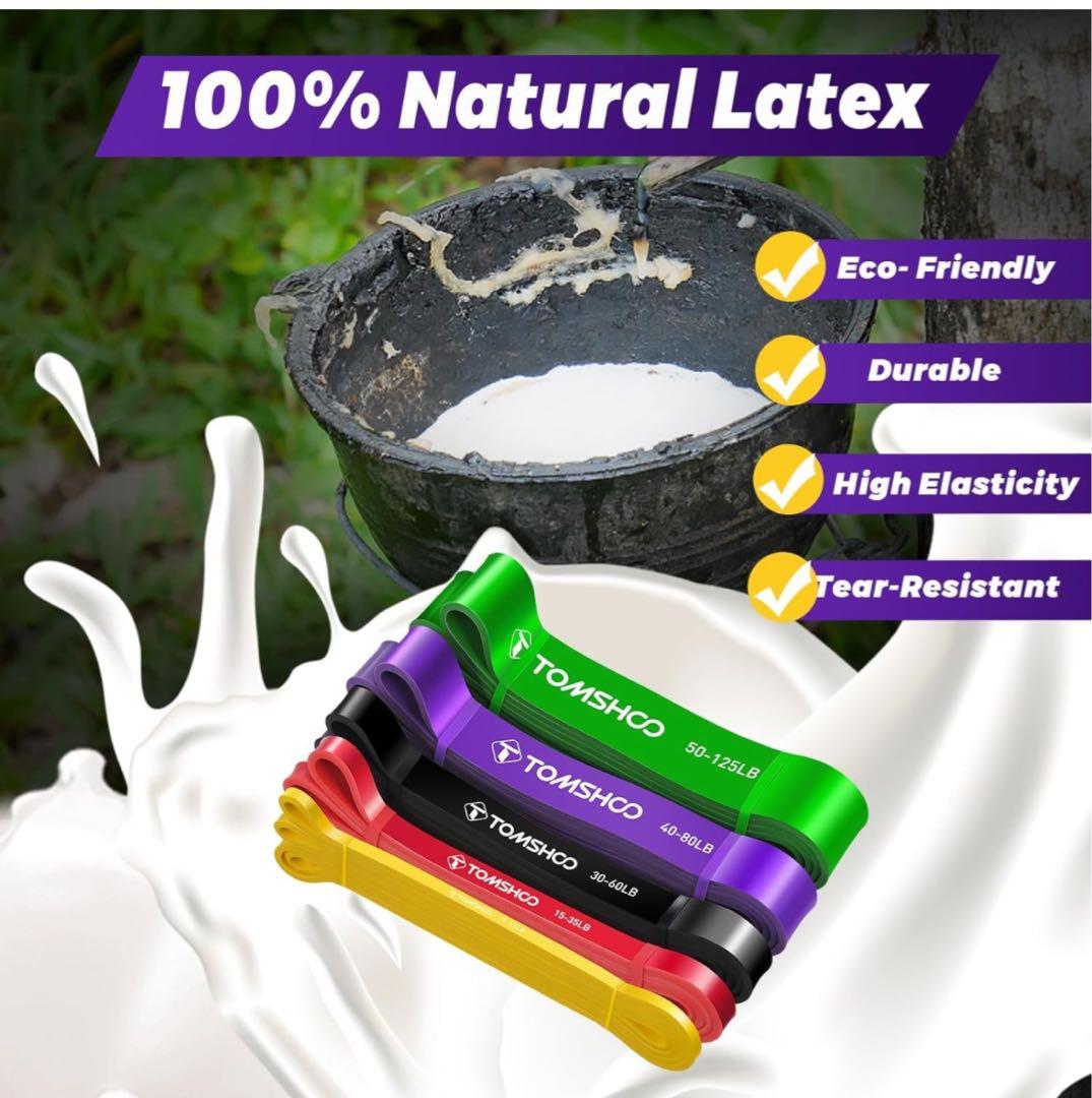 エクササイズバンド8点セット プルアップバンドセット ループバンド 5パック