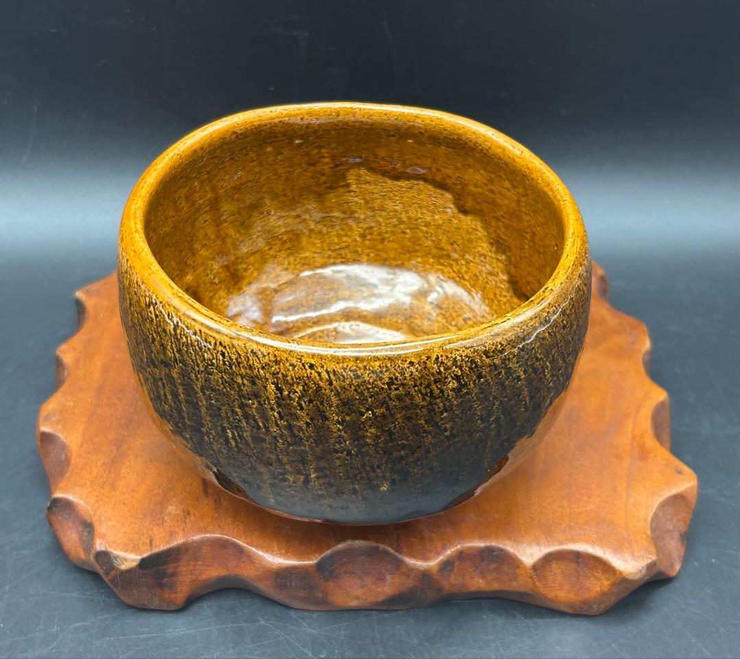 陶器　大樋焼　大樋勘兵衛　飴釉　茶道具　茶碗　金継ぎ用