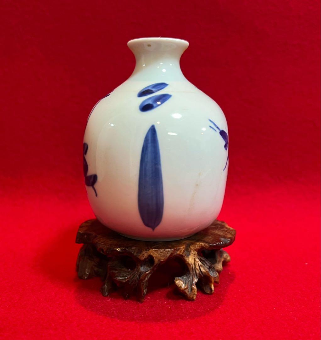 中国美術 古玩 景徳鎮 青花釉裹紅 花瓶 花入 花器 コレクション