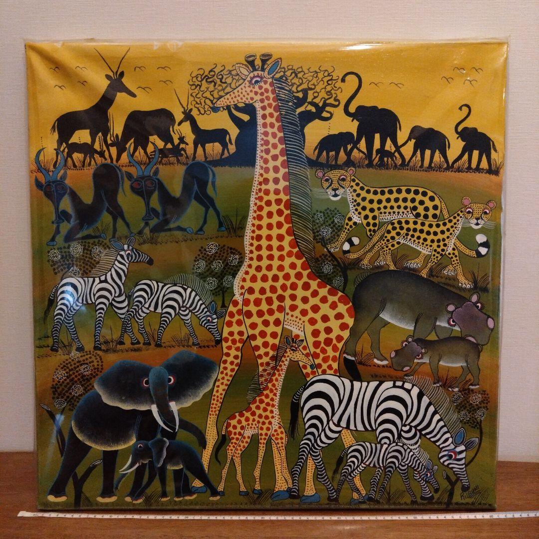 ティンガティンガ アフリカ tingatinga 絵画 ポップアート 60×60